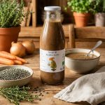 soupe de lentilles vertes bio photo